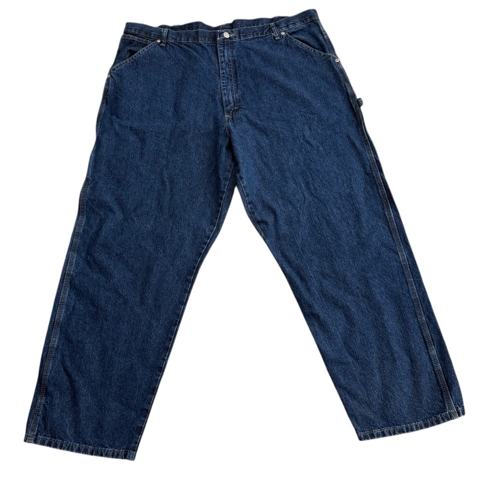 Wrangler Jeans Co Men 42x30 Carpenter Relaxed Fit Workwear Utility Pants Denim